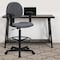 Flash Furniture Contemporary Drafting Chair, 20" L 42-3/4" H, Adjustable Padded, Fabric Seat BT-659-GRY-ARMS-GG - alternate 1